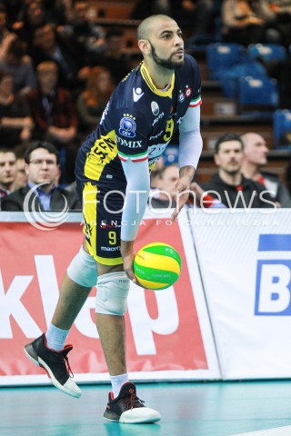  15.03.2017 RZESZOW POLAND<br />SIATKOWKA LIGA MISTRZOW <br />MEN CEV VOLLEYBALL CHAMPIONS LEAGUE 2016/2017<br />MECZ ASSECO RESOVIA - AZIMUT MODENA <br />N/Z EARVIN NGAPETH SYLWETKA <br /> 