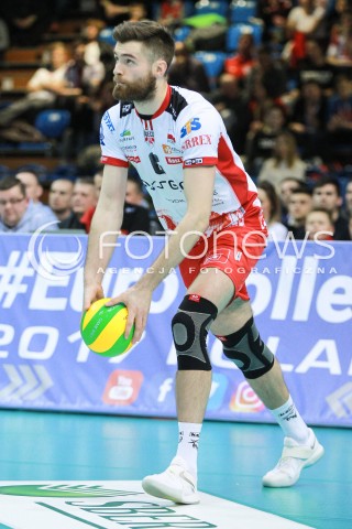 15.03.2017 RZESZOW POLAND<br />SIATKOWKA LIGA MISTRZOW <br />MEN CEV VOLLEYBALL CHAMPIONS LEAGUE 2016/2017<br />MECZ ASSECO RESOVIA - AZIMUT MODENA <br />N/Z DAWID DRYJA SYLWETKA <br /> 