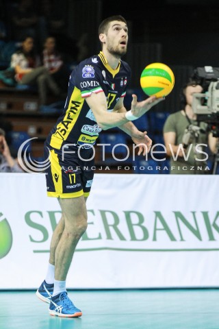  15.03.2017 RZESZOW POLAND<br />SIATKOWKA LIGA MISTRZOW <br />MEN CEV VOLLEYBALL CHAMPIONS LEAGUE 2016/2017<br />MECZ ASSECO RESOVIA - AZIMUT MODENA <br />N/Z LUCA VETTORI SYLWETKA <br /> 