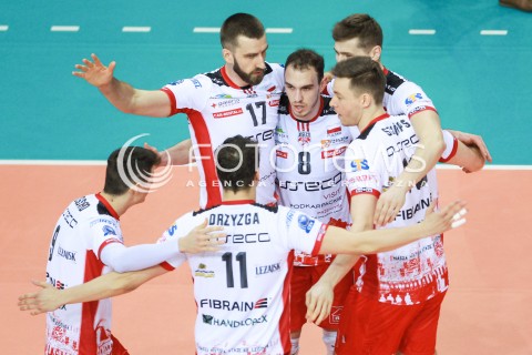  15.03.2017 RZESZOW POLAND<br />SIATKOWKA LIGA MISTRZOW <br />MEN CEV VOLLEYBALL CHAMPIONS LEAGUE 2016/2017<br />MECZ ASSECO RESOVIA - AZIMUT MODENA <br />N/Z MARCIN MOZDZONEK MARKO IVOVIC RADOSC EMOCJE <br /> 