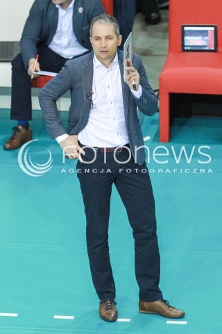  15.03.2017 RZESZOW POLAND<br />SIATKOWKA LIGA MISTRZOW <br />MEN CEV VOLLEYBALL CHAMPIONS LEAGUE 2016/2017<br />MECZ ASSECO RESOVIA - AZIMUT MODENA <br />N/Z ANDRZEJ KOWAL - I TRENER ( HEAD COACH ) SYLWETKA <br /> 