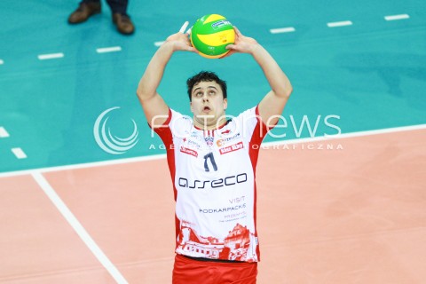  15.03.2017 RZESZOW POLAND<br />SIATKOWKA LIGA MISTRZOW <br />MEN CEV VOLLEYBALL CHAMPIONS LEAGUE 2016/2017<br />MECZ ASSECO RESOVIA - AZIMUT MODENA <br />N/Z FABIAN DRZYZGA SYLWETKA <br /> 