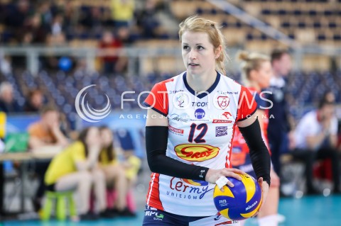  16.03.2017 LODZ SIATKOWKA PUCHAR CEV SEZON 2016/2017 <br />
GROT BUDOWLANI LODZ -  GALATASARAY ISTANBUL<br />
N/Z HEIKE BEIER SYLWETKA<br />
 