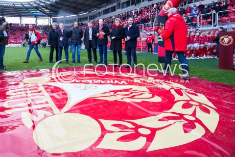  18.03.2017 LODZ POLSKA TRZECIA LIGA SEZON 2016/2017<br />WIDZEW LODZ - MOTOR LUBAWA<br />OTWARCIE STADIONU WIDZEWA LODZ <br />N/Z PREZYDENT HANNA ZDANOWSKA<br /> 