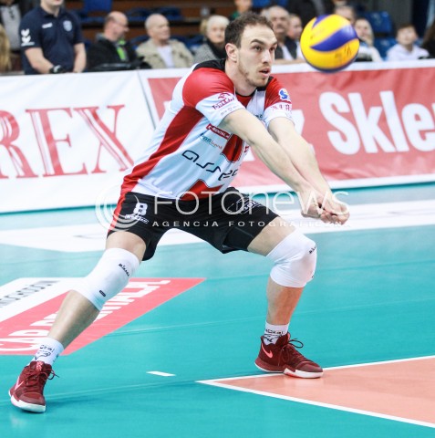  18.03.2017 RZESZOW <br />SIATKOWKA PLUSLIGA 2016/2017 MEN VOLLEYBALL POLAND POLISH PLUS LIGA LEAGUE SEASON 2016/2017 <br />MECZ ASSECO RESOVIA RZESZOW - EFFECTOR KIELCE<br />N/Z MARKO IVOVIC SYLWETKA <br /> 