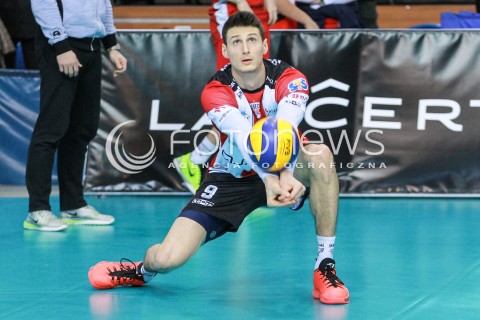  18.03.2017 RZESZOW <br />SIATKOWKA PLUSLIGA 2016/2017 MEN VOLLEYBALL POLAND POLISH PLUS LIGA LEAGUE SEASON 2016/2017 <br />MECZ ASSECO RESOVIA RZESZOW - EFFECTOR KIELCE<br />N/Z THIBAULT ROSSARD SYLWETKA<br /> 