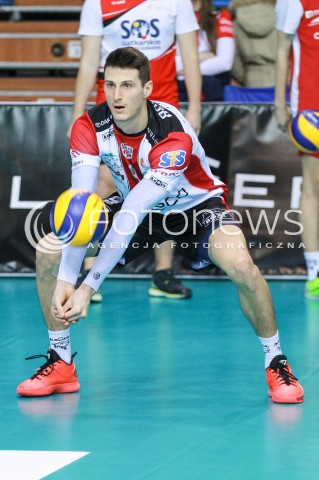  18.03.2017 RZESZOW <br />SIATKOWKA PLUSLIGA 2016/2017 MEN VOLLEYBALL POLAND POLISH PLUS LIGA LEAGUE SEASON 2016/2017 <br />MECZ ASSECO RESOVIA RZESZOW - EFFECTOR KIELCE<br />N/Z THIBAULT ROSSARD SYLWETKA<br /> 