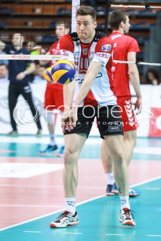  18.03.2017 RZESZOW <br />SIATKOWKA PLUSLIGA 2016/2017 MEN VOLLEYBALL POLAND POLISH PLUS LIGA LEAGUE SEASON 2016/2017 <br />MECZ ASSECO RESOVIA RZESZOW - EFFECTOR KIELCE<br />N/Z JOCHEN SCHOPS ( SCHOEPS ) SYLWETKA <br /> 