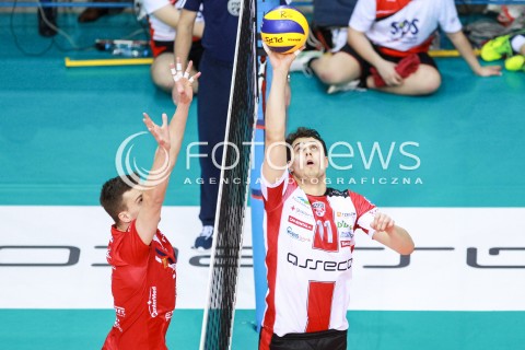  18.03.2017 RZESZOW <br />SIATKOWKA PLUSLIGA 2016/2017 MEN VOLLEYBALL POLAND POLISH PLUS LIGA LEAGUE SEASON 2016/2017 <br />MECZ ASSECO RESOVIA RZESZOW - EFFECTOR KIELCE<br />N/Z FABIAN DRZYZGA MARCIN KOMENDA <br /> 