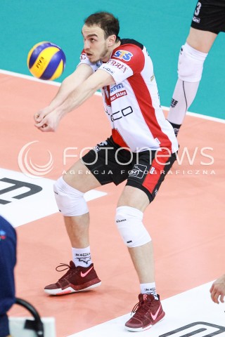  18.03.2017 RZESZOW <br />SIATKOWKA PLUSLIGA 2016/2017 MEN VOLLEYBALL POLAND POLISH PLUS LIGA LEAGUE SEASON 2016/2017 <br />MECZ ASSECO RESOVIA RZESZOW - EFFECTOR KIELCE<br />N/Z MARKO IVOVIC SYLWETKA <br /> 