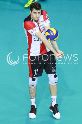  18.03.2017 RZESZOW <br />SIATKOWKA PLUSLIGA 2016/2017 MEN VOLLEYBALL POLAND POLISH PLUS LIGA LEAGUE SEASON 2016/2017 <br />MECZ ASSECO RESOVIA RZESZOW - EFFECTOR KIELCE<br />N/Z FABIAN DRZYZGA SYLWETKA <br /> 
