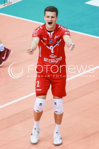  18.03.2017 RZESZOW <br />SIATKOWKA PLUSLIGA 2016/2017 MEN VOLLEYBALL POLAND POLISH PLUS LIGA LEAGUE SEASON 2016/2017 <br />MECZ ASSECO RESOVIA RZESZOW - EFFECTOR KIELCE<br />N/Z BARTOSZ BUCKO SYLWETKA RADOSC EMOCJE<br /> 
