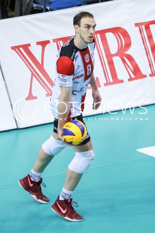  18.03.2017 RZESZOW <br />SIATKOWKA PLUSLIGA 2016/2017 MEN VOLLEYBALL POLAND POLISH PLUS LIGA LEAGUE SEASON 2016/2017 <br />MECZ ASSECO RESOVIA RZESZOW - EFFECTOR KIELCE<br />N/Z MARKO IVOVIC SYLWETKA <br /> 
