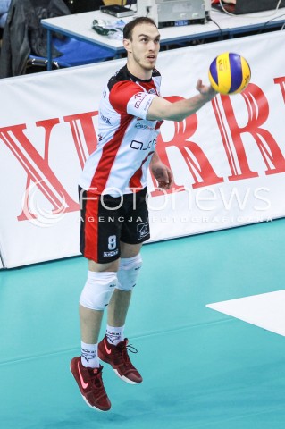  18.03.2017 RZESZOW <br />SIATKOWKA PLUSLIGA 2016/2017 MEN VOLLEYBALL POLAND POLISH PLUS LIGA LEAGUE SEASON 2016/2017 <br />MECZ ASSECO RESOVIA RZESZOW - EFFECTOR KIELCE<br />N/Z MARKO IVOVIC SYLWETKA <br /> 