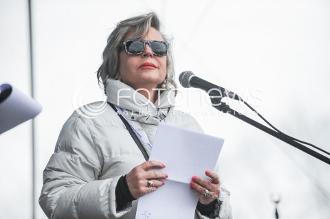  25.03.2017 WARSZAWA<br />MARSZ DLA EUROPY KOCHAM CIE EUROPO<br />N/Z KRYSTYNA JANDA<br /> 