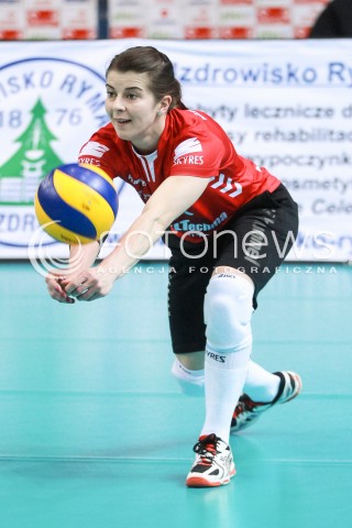  28.03.2017 RZESZOW<br />SIATKOWKA ORLEN LIGA 2016/2017 WOMEN VOLLEYBALL POLAND POLISH ORLENLIGA LEAGUE SEASON 2016/2017<br />MECZ DEVELOPRES SKYRES RZESZOW - IMPEL WROCLAW <br />N/Z LUCYNA BOREK SYLWETKA <br /> 