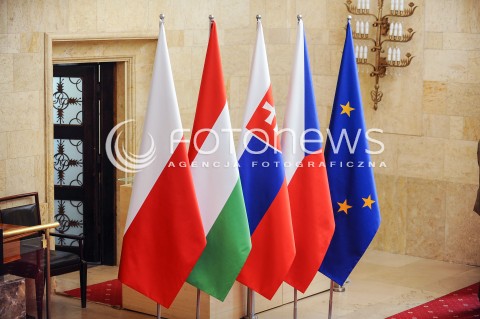  28.03.2017 WARSZAWA<br />SPOTKANIE SZEFOW RZADOW GRUPY WYSZEHRADZKIEJ<br />N/Z FLAGI PANSTW GRUPY WYSZEHRADZKIEJ<br /> 