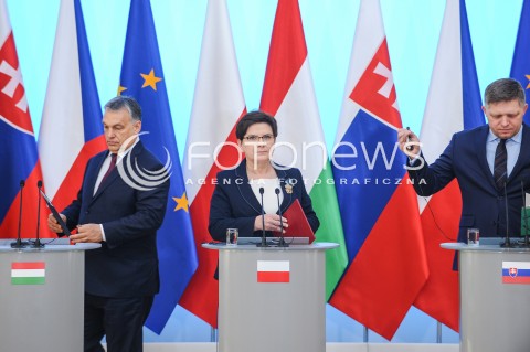  28.03.2017 WARSZAWA<br />SPOTKANIE SZEFOW RZADOW GRUPY WYSZEHRADZKIEJ<br />N/Z PREMIER BEATA SZYDLO<br /> 