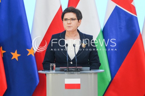  28.03.2017 WARSZAWA<br />SPOTKANIE SZEFOW RZADOW GRUPY WYSZEHRADZKIEJ<br />N/Z PREMIER BEATA SZYDLO<br /> 
