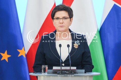  28.03.2017 WARSZAWA<br />SPOTKANIE SZEFOW RZADOW GRUPY WYSZEHRADZKIEJ<br />N/Z PREMIER BEATA SZYDLO<br /> 
