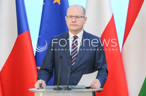  28.03.2017 WARSZAWA<br />SPOTKANIE SZEFOW RZADOW GRUPY WYSZEHRADZKIEJ<br />N/Z BOHUSLAV SOBOTKA<br /> 