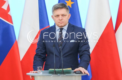 28.03.2017 WARSZAWA<br />SPOTKANIE SZEFOW RZADOW GRUPY WYSZEHRADZKIEJ<br />N/Z ROBERT FICO<br /> 
