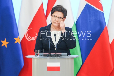  28.03.2017 WARSZAWA<br />SPOTKANIE SZEFOW RZADOW GRUPY WYSZEHRADZKIEJ<br />N/Z PREMIER BEATA SZYDLO<br /> 