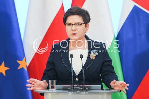  28.03.2017 WARSZAWA<br />SPOTKANIE SZEFOW RZADOW GRUPY WYSZEHRADZKIEJ<br />N/Z PREMIER BEATA SZYDLO<br /> 