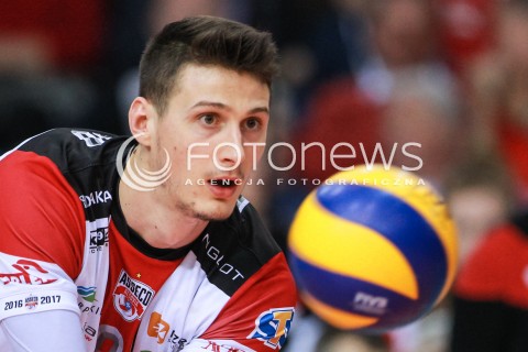  01.04.2017 RZESZOW<br />SIATKOWKA PLUSLIGA 2016/2017 MEN VOLLEYBALL POLAND POLISH PLUS LIGA LEAGUE SEASON 2016/2017<br />MECZ ASSECO RESOVIA RZESZOW - ZAKSA KEDZIERZYN KOZLE <br />N/Z THIBAULT ROSSARD SYLWETKA <br /> 