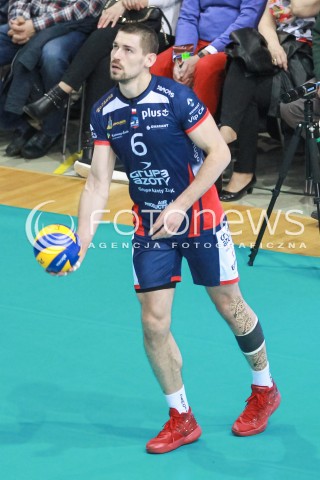  01.04.2017 RZESZOW<br />SIATKOWKA PLUSLIGA 2016/2017 MEN VOLLEYBALL POLAND POLISH PLUS LIGA LEAGUE SEASON 2016/2017<br />MECZ ASSECO RESOVIA RZESZOW - ZAKSA KEDZIERZYN KOZLE <br />N/Z DAWID KONARSKI SYLWETKA <br /> 