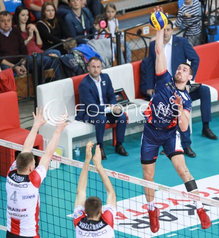  01.04.2017 RZESZOW<br />SIATKOWKA PLUSLIGA 2016/2017 MEN VOLLEYBALL POLAND POLISH PLUS LIGA LEAGUE SEASON 2016/2017<br />MECZ ASSECO RESOVIA RZESZOW - ZAKSA KEDZIERZYN KOZLE <br />N/Z DAWID KONARSKI <br /> 