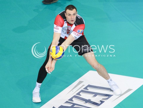  01.04.2017 RZESZOW<br />SIATKOWKA PLUSLIGA 2016/2017 MEN VOLLEYBALL POLAND POLISH PLUS LIGA LEAGUE SEASON 2016/2017<br />MECZ ASSECO RESOVIA RZESZOW - ZAKSA KEDZIERZYN KOZLE <br />N/Z GAVIN SCHMITT SYLWETKA <br /> 