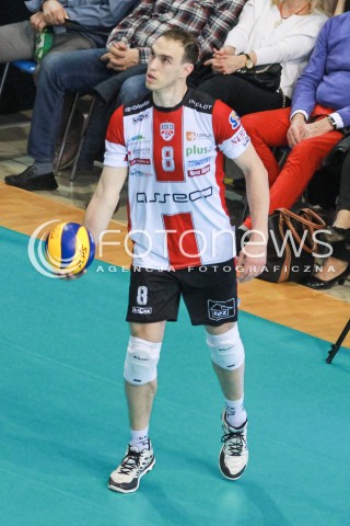  01.04.2017 RZESZOW<br />SIATKOWKA PLUSLIGA 2016/2017 MEN VOLLEYBALL POLAND POLISH PLUS LIGA LEAGUE SEASON 2016/2017<br />MECZ ASSECO RESOVIA RZESZOW - ZAKSA KEDZIERZYN KOZLE <br />N/Z MARKO IVOVIC SYLWETKA <br /> 