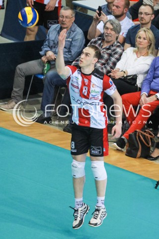  01.04.2017 RZESZOW<br />SIATKOWKA PLUSLIGA 2016/2017 MEN VOLLEYBALL POLAND POLISH PLUS LIGA LEAGUE SEASON 2016/2017<br />MECZ ASSECO RESOVIA RZESZOW - ZAKSA KEDZIERZYN KOZLE <br />N/Z MARKO IVOVIC SYLWETKA <br /> 