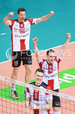  01.04.2017 RZESZOW<br />SIATKOWKA PLUSLIGA 2016/2017 MEN VOLLEYBALL POLAND POLISH PLUS LIGA LEAGUE SEASON 2016/2017<br />MECZ ASSECO RESOVIA RZESZOW - ZAKSA KEDZIERZYN KOZLE <br />N/Z JOCHEN SCHOPS ( SCHOEPS ) MARKO IVOVIC BARTLOMIEJ LEMANSKI RADOSC EMOCJE <br /> 