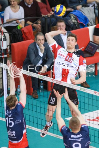  01.04.2017 RZESZOW<br />SIATKOWKA PLUSLIGA 2016/2017 MEN VOLLEYBALL POLAND POLISH PLUS LIGA LEAGUE SEASON 2016/2017<br />MECZ ASSECO RESOVIA RZESZOW - ZAKSA KEDZIERZYN KOZLE <br />N/Z JOCHEN SCHOPS ( SCHOEPS ) <br /> 