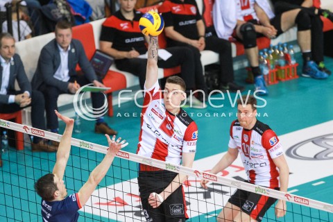  01.04.2017 RZESZOW<br />SIATKOWKA PLUSLIGA 2016/2017 MEN VOLLEYBALL POLAND POLISH PLUS LIGA LEAGUE SEASON 2016/2017<br />MECZ ASSECO RESOVIA RZESZOW - ZAKSA KEDZIERZYN KOZLE <br />N/Z BARTLOMIEJ LEMANSKI <br /> 