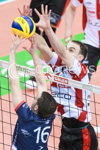  01.04.2017 RZESZOW<br />SIATKOWKA PLUSLIGA 2016/2017 MEN VOLLEYBALL POLAND POLISH PLUS LIGA LEAGUE SEASON 2016/2017<br />MECZ ASSECO RESOVIA RZESZOW - ZAKSA KEDZIERZYN KOZLE <br />N/Z MARKO IVOVIC BENJAMIN TONIUTTI <br /> 