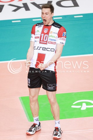  01.04.2017 RZESZOW<br />SIATKOWKA PLUSLIGA 2016/2017 MEN VOLLEYBALL POLAND POLISH PLUS LIGA LEAGUE SEASON 2016/2017<br />MECZ ASSECO RESOVIA RZESZOW - ZAKSA KEDZIERZYN KOZLE <br />N/Z JOCHEN SCHOPS ( SCHOEPS ) SYLWETKA RADOSC EMOCJE <br /> 