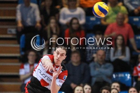  01.04.2017 RZESZOW<br />SIATKOWKA PLUSLIGA 2016/2017 MEN VOLLEYBALL POLAND POLISH PLUS LIGA LEAGUE SEASON 2016/2017<br />MECZ ASSECO RESOVIA RZESZOW - ZAKSA KEDZIERZYN KOZLE <br />N/Z MARKO IVOVIC SYLWETKA ZAGRYWKA <br /> 