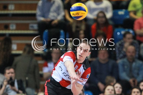  01.04.2017 RZESZOW<br />SIATKOWKA PLUSLIGA 2016/2017 MEN VOLLEYBALL POLAND POLISH PLUS LIGA LEAGUE SEASON 2016/2017<br />MECZ ASSECO RESOVIA RZESZOW - ZAKSA KEDZIERZYN KOZLE <br />N/Z MARKO IVOVIC SYLWETKA ZAGRYWKA <br /> 