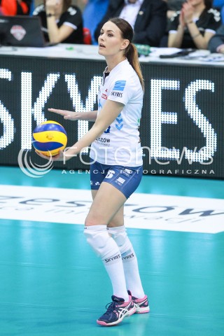  03.04.2017 RZESZOW<br />SIATKOWKA ORLEN LIGA 2016/2017 WOMEN VOLLEYBALL POLAND POLISH ORLENLIGA LEAGUE SEASON 2016/2017<br />POLFINAL - SEMIFINAL - 1. MECZ<br />MECZ DEVELOPRES SKYRES RZESZOW - CHEMIK POLICE <br />N/Z KATARZYNA ZABINSKA SYLWETKA <br /> 