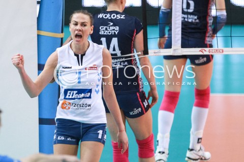  03.04.2017 RZESZOW<br />SIATKOWKA ORLEN LIGA 2016/2017 WOMEN VOLLEYBALL POLAND POLISH ORLENLIGA LEAGUE SEASON 2016/2017<br />POLFINAL - SEMIFINAL - 1. MECZ<br />MECZ DEVELOPRES SKYRES RZESZOW - CHEMIK POLICE <br />N/Z KREMENA KAMENOVA RADOSC EMOCJE SYLWETKA <br /> 