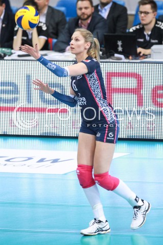  03.04.2017 RZESZOW<br />SIATKOWKA ORLEN LIGA 2016/2017 WOMEN VOLLEYBALL POLAND POLISH ORLENLIGA LEAGUE SEASON 2016/2017<br />POLFINAL - SEMIFINAL - 1. MECZ<br />MECZ DEVELOPRES SKYRES RZESZOW - CHEMIK POLICE <br />N/Z AGNIESZKA BEDNAREK - KASZA SYLWETKA <br /> 