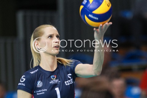  03.04.2017 RZESZOW<br />SIATKOWKA ORLEN LIGA 2016/2017 WOMEN VOLLEYBALL POLAND POLISH ORLENLIGA LEAGUE SEASON 2016/2017<br />POLFINAL - SEMIFINAL - 1. MECZ<br />MECZ DEVELOPRES SKYRES RZESZOW - CHEMIK POLICE <br />N/Z ANNA WERBLINSKA SYLWETKA <br /> 