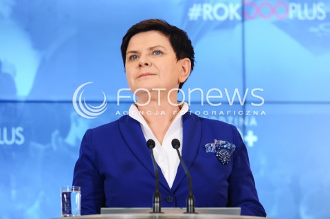  04.04.2017 WARSZAWA<br />KONFERENCJA PRASOWA PREMIER BEATY SZYDLO I MINISTER ELZBIETY RAFALSKIEJ <br />N/Z PREMIER BEATA SZYDLO<br /> 