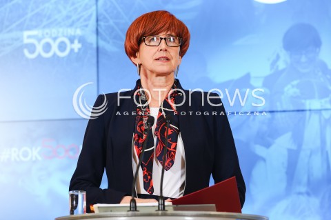  04.04.2017 WARSZAWA<br />KONFERENCJA PRASOWA PREMIER BEATY SZYDLO I MINISTER ELZBIETY RAFALSKIEJ <br />N/Z MINISTER RODZINY I POLITYKI SPOLECZNEJ ELZBIETA RAFALSKA<br /> 
