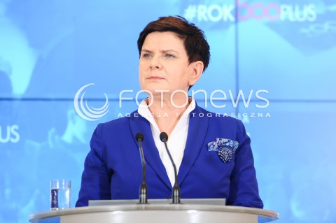  04.04.2017 WARSZAWA<br />KONFERENCJA PRASOWA PREMIER BEATY SZYDLO I MINISTER ELZBIETY RAFALSKIEJ <br />N/Z PREMIER BEATA SZYDLO<br /> 