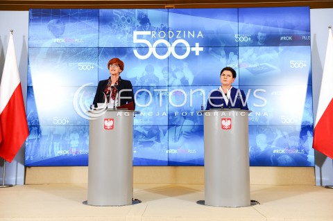  04.04.2017 WARSZAWA<br />KONFERENCJA PRASOWA PREMIER BEATY SZYDLO I MINISTER ELZBIETY RAFALSKIEJ <br />N/Z PREMIER BEATA SZYDLO MINISTER RODZINY I POLITYKI SPOLECZNEJ ELZBIETA RAFALSKA<br /> 