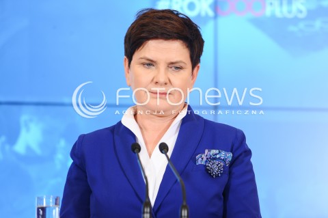  04.04.2017 WARSZAWA<br />KONFERENCJA PRASOWA PREMIER BEATY SZYDLO I MINISTER ELZBIETY RAFALSKIEJ <br />N/Z PREMIER BEATA SZYDLO<br /> 